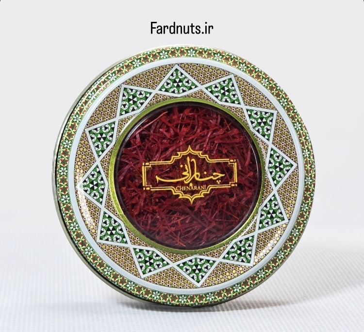  زعفران سوپر نگین 10 گرمی با جعبه کادویی ترمه کلاسیک و هاون و قوری 