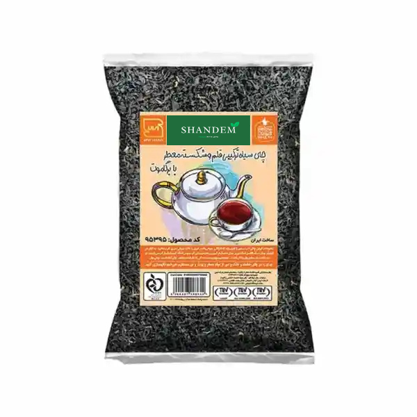چای سیاه ایرانی یک کیلویی مخلوط قلم و شکسته معطر SHANDEM وگان